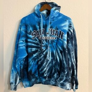 Isaac’s Designs Sport Blue Tie-Dye San Juan Hoodie